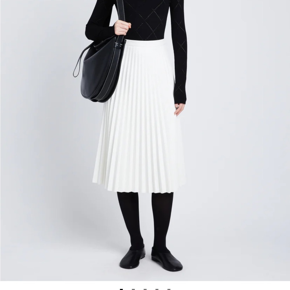 Proenza Schouler White Midi Pleated Skirt